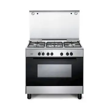 De’Longhi FMX 96 ED cucina Elettrico Gas Nero, Stainless steel A , 127318