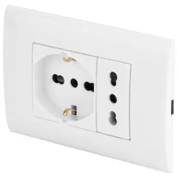 Poly Pool PP6094X presa energia 2x AC Bianco , 129997