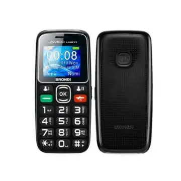 Brondi Amico Unico+ Ds Telefono Cellulare con Grandi Tasti Nero , 161419