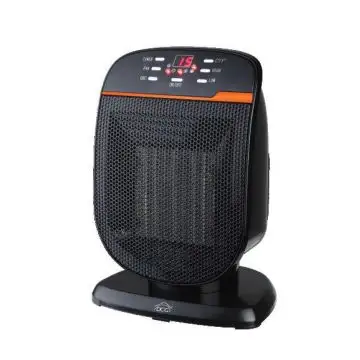 DCG Eltronic PTC180 stufetta elettrica Interno Nero, Arancione 1800 W Riscaldatore ambiente elettrico con ventilatore , 132059