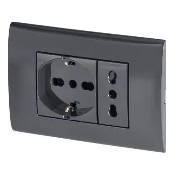 POLYPOOL PP6094.1X presa energia 2x AC Antracite , 150619