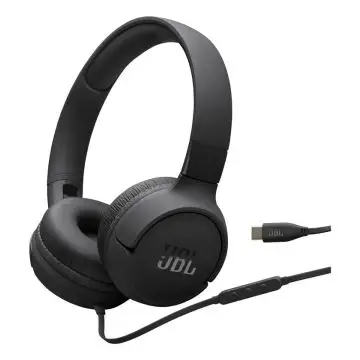 JBL Tune 520C USB-C Cuffie Cablato A Padiglione Musica e Chiamate USB tipo-C Nero , 161823