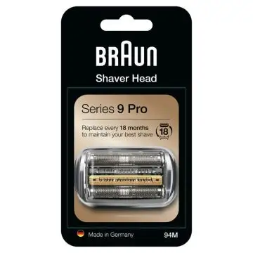 Braun Series 9 94M Testina Di Ricambio Per Rasoio Elettrico Uomo - Argento - Compatibile Con Rasoio elettrico Pro e , 153552