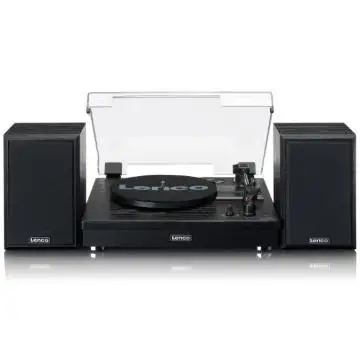 Lenco LS-101BK piatto audio Giradischi con trasmissione a cinghia Con Diffusori Acustici Separati 10W X 2 , 160722