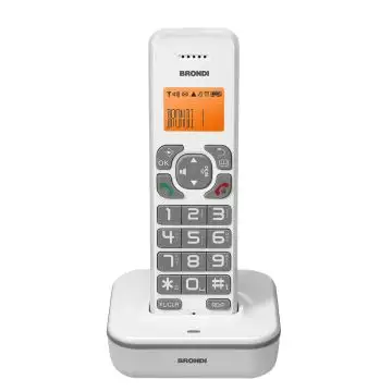 Brondi Bravo Star Telefono DECT Identificatore di chiamata Grigio, Bianco , 139684
