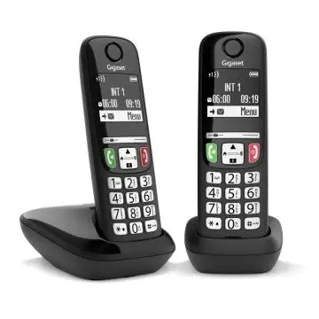 Gigaset E270 Duo Telefono DECT Identificatore di chiamata Nero , 138200