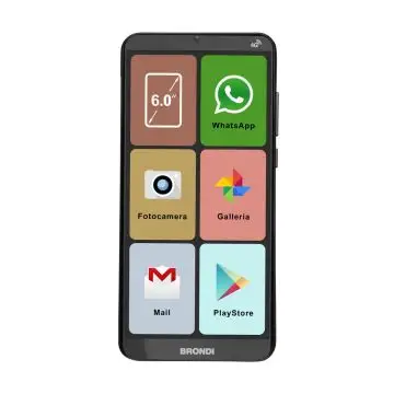 Brondi Amico Smartphone XL 15,2 cm (6") Doppia SIM Android 11 4G USB tipo-C 2 GB 16 GB 2500 mAh Nero , 139776