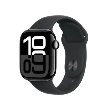 Apple Watch Series 10 GPS + Cellular 42mm Cassa in Alluminio color Jet Black con Nero Sport Band - M/L , 155584