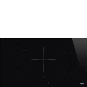 Smeg Universal SI2951D piano cottura Nero Da incasso 90 cm Piano cottura a induzione 5 Fornelli , 140601