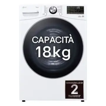 LG RH18U8AVCW Asciugatrice 18kg Pompa di calore DUAL Inverter Serie U8 Direct Drive AI Dry Wi-Fi Allergy Care A+++  , 155616