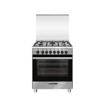 Glem Gas Cucina a Gas SA765MI6 Acciaio Inox 70X60 con Forno Ventilato , 157181