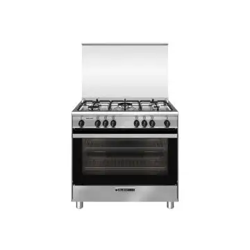 Glem Gas Cucina a Gas SA965VI Acciaio Inox 90X60 con Forno Ventilato , 157250