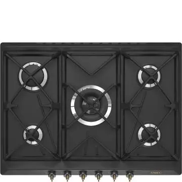 Smeg Coloniale SRV876AOGH piano cottura Antracite Da incasso 68.5 cm Gas 5 Fornello(i) , 134991