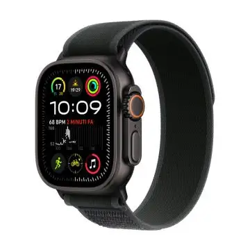 Apple Watch Ultra 2 GPS + Cellular 49mm Cassa Titanio Nero con Nero Trail Loop - M/L , 155551