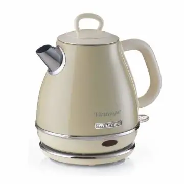 Ariete 2868 Bollitore Elettrico Vintage 1 Litro - Infusi, Tè e Tisane - Autospegnimento - Acciaio Inox - 1 Litro - 1600 Watt - Beige , 154585