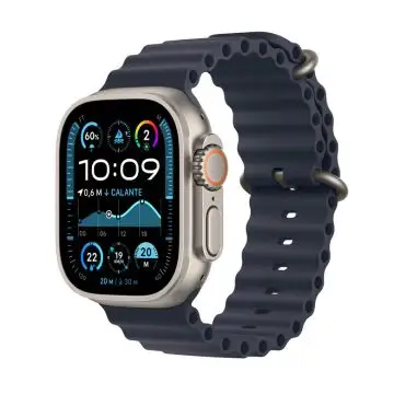 Apple Watch Ultra 2 GPS + Cellular 49mm Cassa in Titanio con Navy Ocean Band , 155540