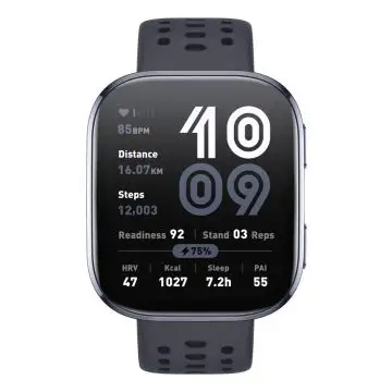 Amazfit Bip 6 Black 5 cm (1.97") AMOLED Digitale 390 x 450 Pixel Touch screen Nero GPS (satellitare) , 158226