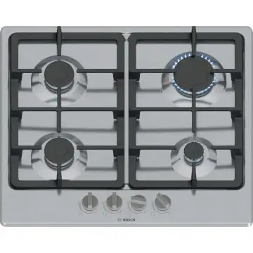 Bosch Serie 4 PGP6B5K90 Piano cottura a gas 60 cm 4 fuochi Acciaio Inox , 158361