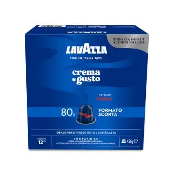 Lavazza Capsule Compatibili Nespresso Crema e Gusto, 80 Capsule , 145425