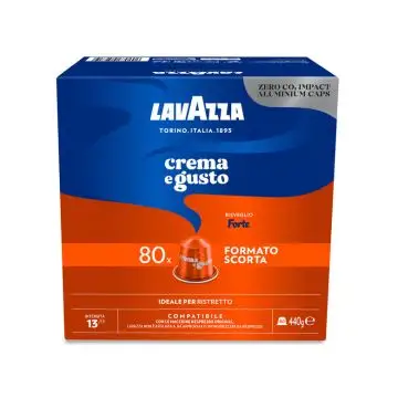 Lavazza Capsule Compatibili Nespresso Crema e Gusto Forte, 80 Capsule , 145427