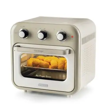 Ariete 4632 Friggitrice ad aria e forno Vintage, 1400W, 2in1, Capacità 16L, Accessori inclusi, Timer 60 minuti, Doppio vetro, Beige , 156348
