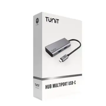 TUNIT TTHCTC3 hub di interfaccia USB 3.2 Gen 1 (3.1 Gen 1) Type-A + Type-C 1280 Mbit/s Nero , 148273