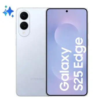 Samsung Galaxy S25 Edge, Smartphone AI, Display 6.7'' QHD+ Dynamic AMOLED 2X, Fotocamera 200MP, RAM 12GB, 256GB, 3.900 mAh, Titanium Icyblue , 158390