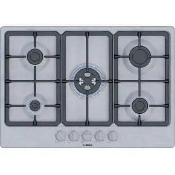 Bosch Serie 4 PGQ7B5K90 Piano cottura a gas 75 cm 5 fuochi Acciaio Inox , 158360