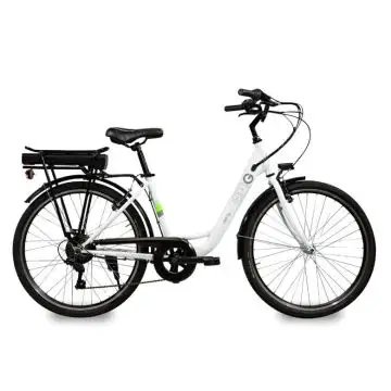 EMGSEA-TY 26CST01  E-BIKE Bianca ruote 26"", Batt. 36V 12.8ah, motore 250W, autonom. 50/60km , 158192