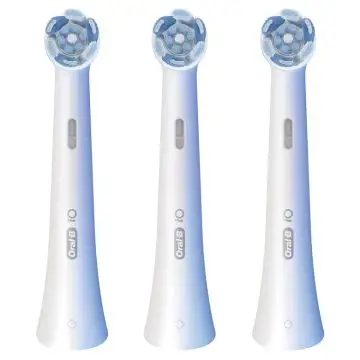Oral-B Testine di Ricambio iO Series Ultimate Clean, Testine Rotonde Originali, Setole CrissCross per pulizia e rimozione della placca avanzate e in profondità. 3 Testine , 157955