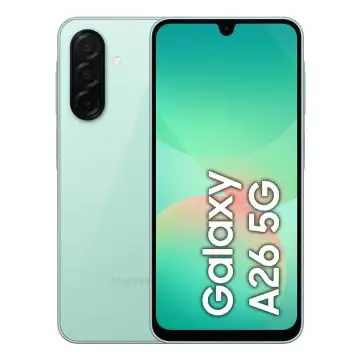 Samsung Galaxy A26 5G, Smartphone con Funzioni intelligenti, Display Super AMOLED 6.7”, 8GB RAM, 256GB, Batteria 5.000 mAh, memoria espandibile, Mint , 158059