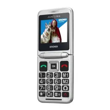 Brondi AMICO TUO 4G 6,1 cm (2.4") Nero, Metallico Telefono per anziani , 160604