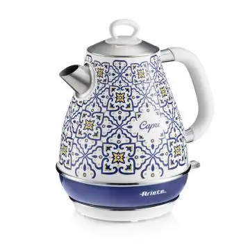 Ariete 2869 Bollitore Capri, Bollitore Elettrico, 1,7L, Infusi, the, tisane, Base cordless, Autospegnimento , 156355