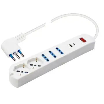 Poly Pool PP2535 prolunghe e multiple 1,5 m 5 presa(e) AC Interno Bianco , 142307