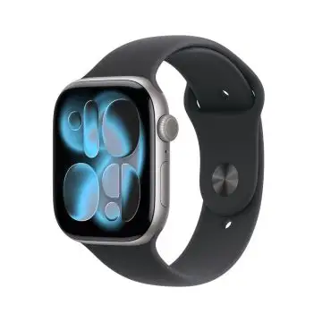 Apple Watch Series 11 GPS 46mm Smartwatch Cassa Alluminio Grigio Siderale con Sport Band Nero - M/L , 161668